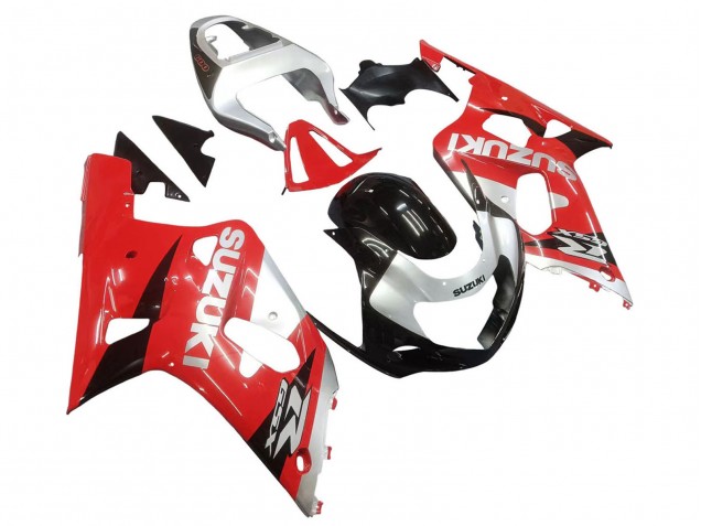 Großhandel Suzuki GSXR 600 / GSXR 750 Motorrad Verkleidung 2001-2003 - Rot Weiss Glanzendes Schwarz