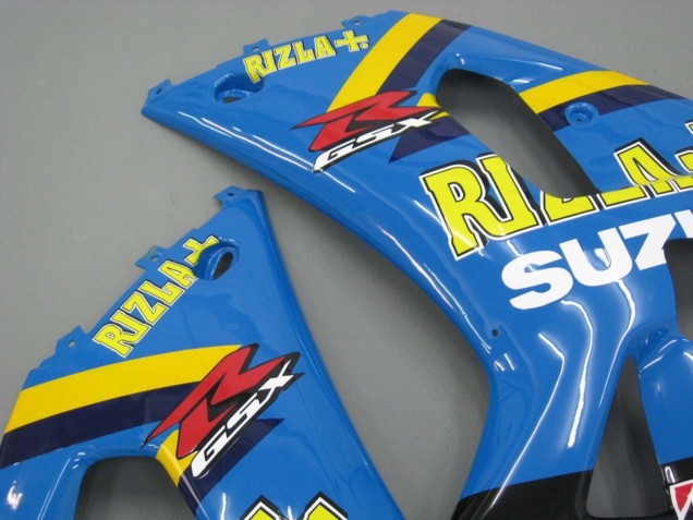 Großhandel Suzuki GSXR 600 / GSXR 750 Motorrad Verkleidung 2001-2003 - Blau Gelb Schwarz Motul Rizla