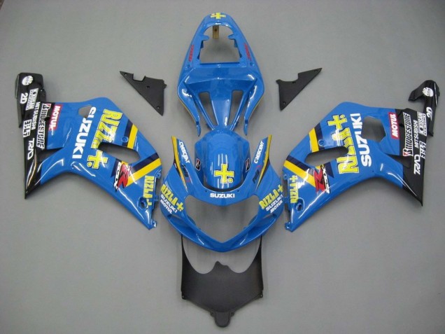 Großhandel Suzuki GSXR 600 / GSXR 750 Motorrad Verkleidung 2001-2003 - Blau Gelb Schwarz Motul Rizla