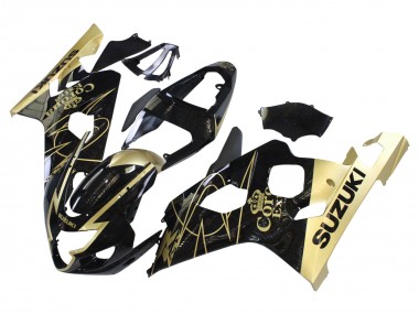 Großhandel Suzuki GSXR 600 / GSXR 750 Motorrad Verkleidung 2004-2005 - Glanzendes Schwarz Gold Corona