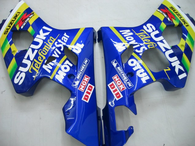 Großhandel Suzuki GSXR 600 / GSXR 750 Motorrad Verkleidung 2004-2005 - Blau Weiss Gelb Grun Telefumica Motul MoviStar