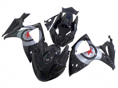 Großhandel Suzuki GSXR 600 / GSXR 750 Motorrad Verkleidung 2004-2005 - Glanzendes Schwarz Silber Rot Stern