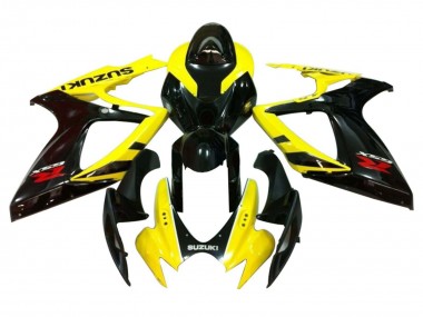 Großhandel Suzuki GSXR 600 / GSXR 750 Motorrad Verkleidung 2006-2007 - Gelb Glanzendes Schwarz Rot