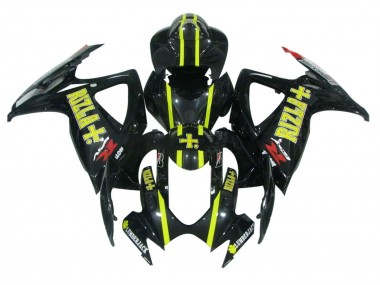 Großhandel Suzuki GSXR 600 / GSXR 750 Motorrad Verkleidung 2006-2007 - Glanzendes Schwarz Gelb Rizla