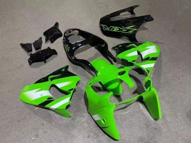 Großhandel Kawasaki ZX9R Motorrad Verkleidung 2000-2001 - Grun Weiss Glanzendes Schwarz