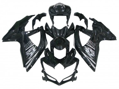 Großhandel Suzuki GSXR 600 / GSXR 750 Motorrad Verkleidung 2006-2007 - Glanzendes Schwarz Grau Weiss