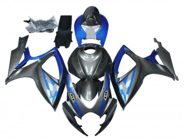 Großhandel Suzuki GSXR 600 / GSXR 750 Motorrad Verkleidung 2006-2007 - Blau Grau Schwarz