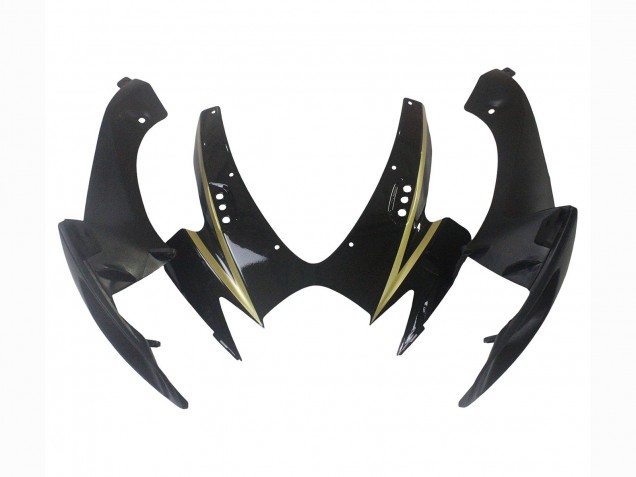 Großhandel Suzuki GSXR 600 / GSXR 750 Motorrad Verkleidung 2006-2007 - Glanzendes Schwarz Gold Streifen