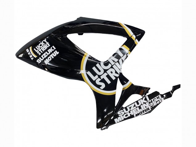 Großhandel Suzuki GSXR 600 / GSXR 750 Motorrad Verkleidung 2006-2007 - Glanzendes Schwarz Weiss Motul Lucky Strike