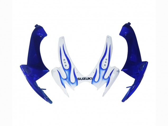 Großhandel Suzuki GSXR 600 / GSXR 750 Motorrad Verkleidung 2006-2007 - Weiss Blau Flamme