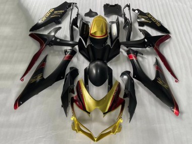 Großhandel Suzuki GSXR 600 / GSXR 750 Motorrad Verkleidung 2006-2007 - Gold Matt Schwarz Rot