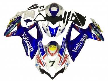 Großhandel Suzuki GSXR 600 / GSXR 750 Motorrad Verkleidung 2006-2007 - Weiss Blau Gelb Rot Voltcom