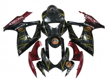 Großhandel Suzuki GSXR 600 / GSXR 750 Motorrad Verkleidung 2006-2007 - Glanzendes Schwarz Rot Gold