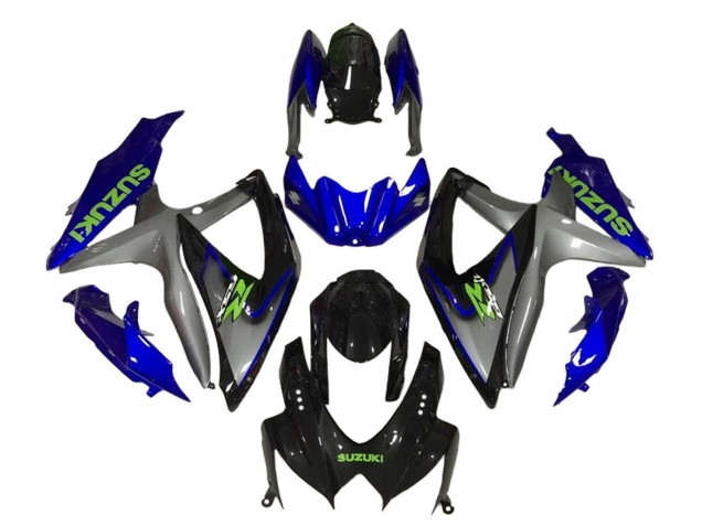Großhandel Suzuki GSXR 600 / GSXR 750 Motorrad Verkleidung 2008-2010 - Blau Grau Glanzendes Schwarz Grun