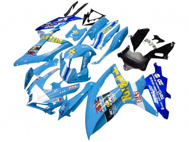 Großhandel Suzuki GSXR 600 / GSXR 750 Motorrad Verkleidung 2008-2010 - Blau Gelb Rizla