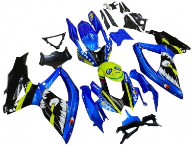 Großhandel Suzuki GSXR 600 / GSXR 750 Motorrad Verkleidung 2008-2010 - Blau Fluoreszierendes Grun Hai