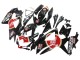 Großhandel Suzuki GSXR 600 / GSXR 750 Motorrad Verkleidung 2008-2010 - Glanzendes Schwarz Rot Weiss Motul Lucky Strike