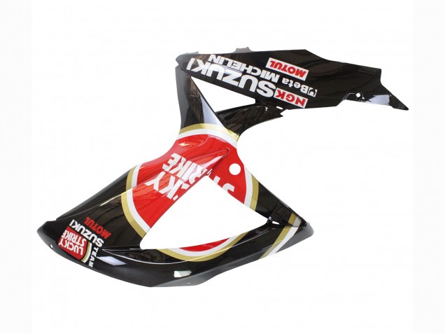 Großhandel Suzuki GSXR 600 / GSXR 750 Motorrad Verkleidung 2008-2010 - Glanzendes Schwarz Rot Weiss Motul Lucky Strike