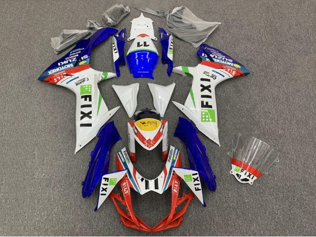Großhandel Suzuki GSXR 600 / GSXR 750 Motorrad Verkleidung 2008-2010 - Weiss Blau Rot Grun Gelb Fixi 11