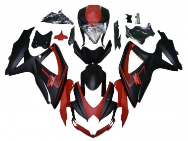 Großhandel Suzuki GSXR 600 / GSXR 750 Motorrad Verkleidung 2008-2010 - Kastanienbraun Rot Matt Schwarz