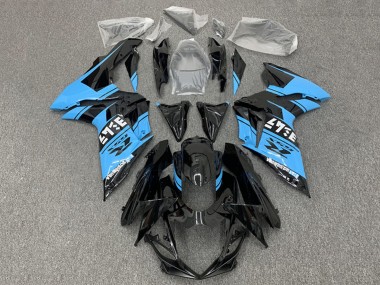 Großhandel Suzuki GSXR 600 / GSXR 750 Motorrad Verkleidung 2011-2024 - Glanzendes Schwarz Hellblau