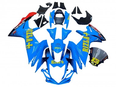 Großhandel Suzuki GSXR 600 / GSXR 750 Motorrad Verkleidung 2011-2024 - Blau Gold Rot Schwarz Rizla