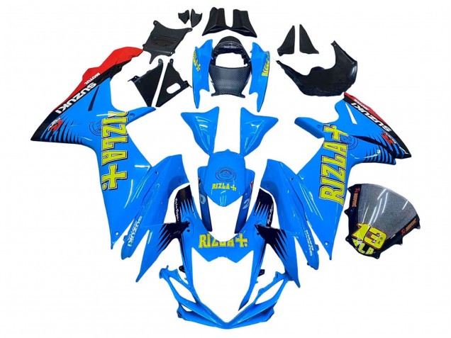 Großhandel Suzuki GSXR 600 / GSXR 750 Motorrad Verkleidung 2011-2024 - Blau Gold Rot Schwarz Rizla