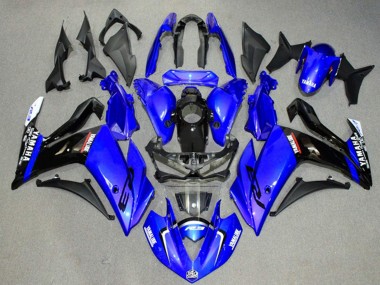 Großhandel Yamaha YZF R3/R25 Motorrad Verkleidung 2015-2018 - Blau Glanzendes Schwarz