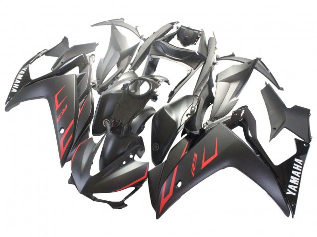 Großhandel Yamaha YZF R3/R25 Motorrad Verkleidung 2015-2018 - Glanzendes Schwarz Matt Schwarz Rot