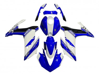 Großhandel Yamaha YZF R3/R25 Motorrad Verkleidung 2015-2018 - Weiss Blau Schwarz Rennen