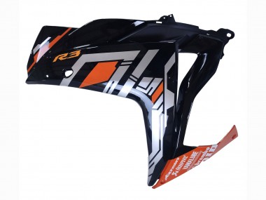 Großhandel Yamaha YZF R3/R25 Motorrad Verkleidung 2015-2018 - Blau Orange Silber Yamalube
