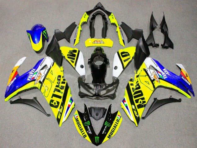 Großhandel Yamaha YZF R3/R25 Motorrad Verkleidung 2015-2018 - Gelb Blau Schwarz Monster