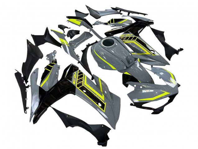 Großhandel Yamaha YZF R3/R25 Motorrad Verkleidung 2015-2018 - Nardo Grau Neon Gelb Schwarz