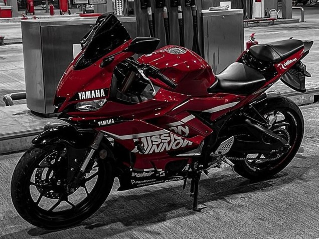 Großhandel Yamaha YZF R3/R25 Motorrad Verkleidung 2019-2021 - Dunkel Rot Weiss Silber Schwarz Valsir