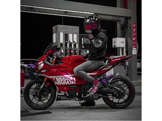 Großhandel Yamaha YZF R3/R25 Motorrad Verkleidung 2019-2021 - Dunkel Rot Weiss Silber Schwarz Valsir