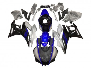 Großhandel Yamaha YZF R3/R25 Motorrad Verkleidung 2019-2021 - Silber Blau Schwarz Carbonfaser Stil