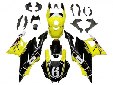 Großhandel Yamaha YZF R3/R25 Motorrad Verkleidung 2019-2021 - Gelb Weiss Glanzendes Schwarz Lenovo 6