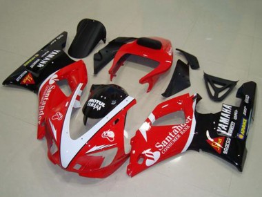 Großhandel Yamaha YZF R1 Motorrad Verkleidung 1998-1999 - Rot Weiss Glanzendes Schwarz Motul Santunder
