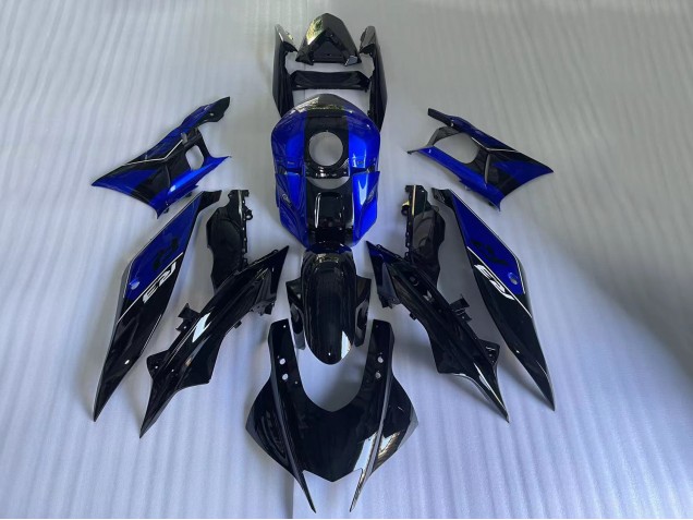 Großhandel Yamaha YZF R3/R25 Motorrad Verkleidung 2022-2024 - Blau Glanzendes Schwarz