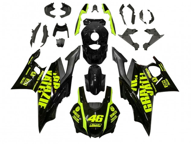 Großhandel Yamaha YZF R3/R25 Motorrad Verkleidung 2022-2024 - Schwarz Grun ENEOS 46
