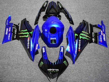 Großhandel Yamaha YZF R3/R25 Motorrad Verkleidung 2022-2024 - Blau Grun Schwarz Monster ENEOS Yamalube