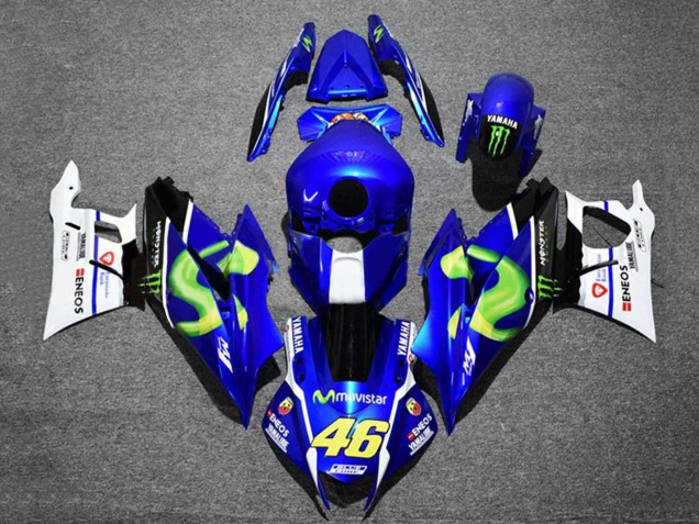 Großhandel Yamaha YZF R3/R25 Motorrad Verkleidung 2022-2024 - Blau Weiss Schwarz Grun Monster MoviStar Yamalube ENEOS 46