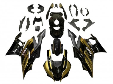 Großhandel Yamaha YZF R3/R25 Motorrad Verkleidung 2022-2024 - Gold Glanzendes Schwarz Semakin Didepan