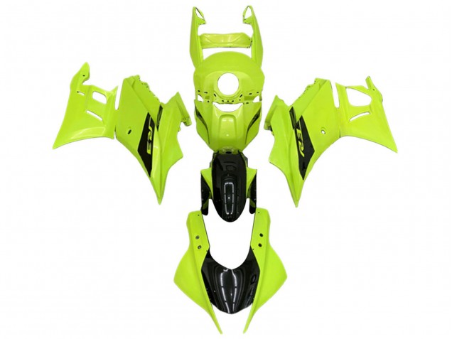 Großhandel Yamaha YZF R3/R25 Motorrad Verkleidung 2022-2024 - Neon Grun Glanzendes Schwarz