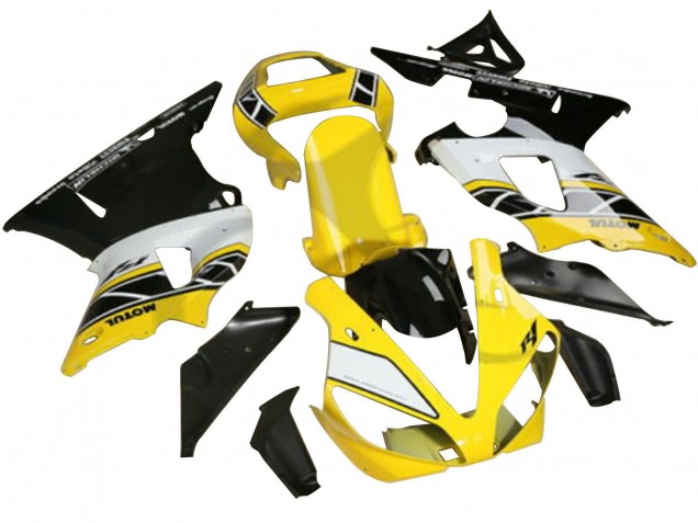 Großhandel Yamaha YZF R3/R25 Motorrad Verkleidung 2022-2024 - Gelb Weiss Schwarz Motul