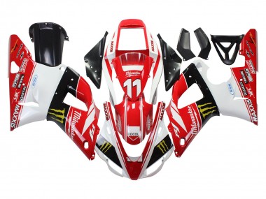 Großhandel Yamaha YZF 1000 R1 Motorrad Verkleidung 1998-1999 - Rot Weiss Schwarz Gelb Monster Milwaukee MAXXIS 11