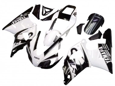Großhandel Yamaha YZF 1000 R1 Motorrad Verkleidung 1998-1999 - Weiss Glanzendes Schwarz