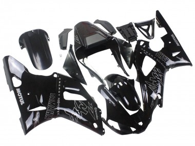 Großhandel Yamaha YZF 1000 R1 Motorrad Verkleidung 2000-2001 - Glanzendes Schwarz Weiss Monster Motul