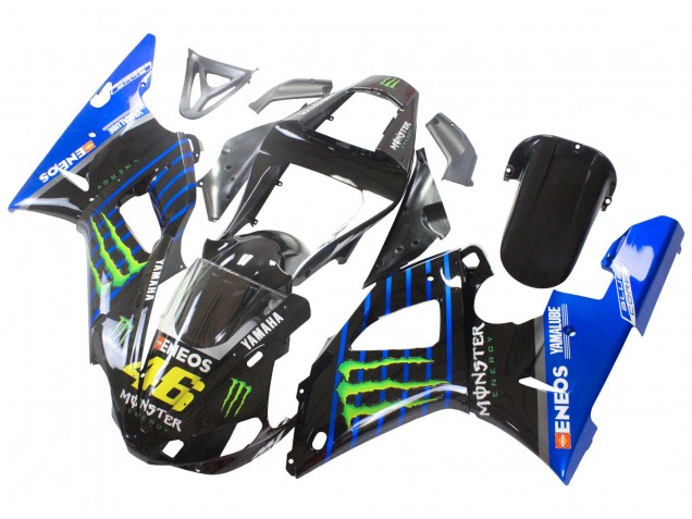 Großhandel Yamaha YZF 1000 R1 Motorrad Verkleidung 2000-2001 - Blau Schwarz Grun Monster Yamalube ENEOS 46
