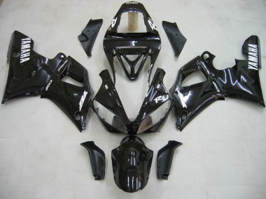 Großhandel Yamaha YZF 1000 R1 Motorrad Verkleidung 2000-2001 - Glanzendes Schwarz Weiss Aufkleber